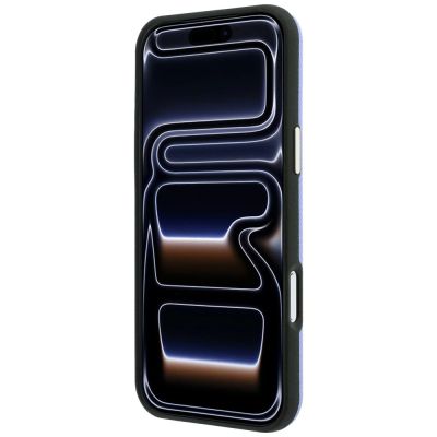 5. Guess Grained Round Strass Logo MagSafe Case for iPhone 18 Pro Max / 17 Pro Max - Blue