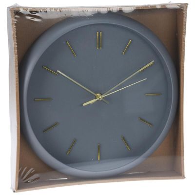 2. PP WALL CLOCK 30x4.5CM GRAY