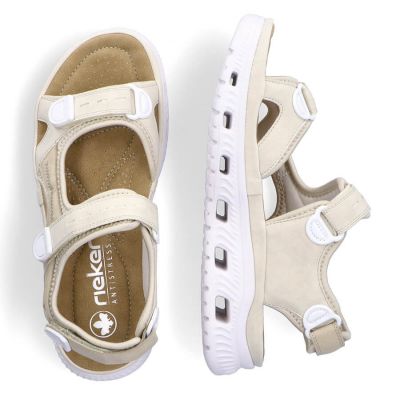 15. Rieker W RKR691 comfortable velcro sandals beige