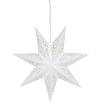 2. PAPER DECORATION STAR 45CM 7 ARMS WHITE