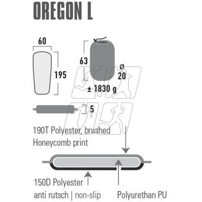 6. High Peak Self-Inflating Mat Oregon L 195x60x5 41125