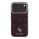3. Guess Peony 4G Small Logo MagSafe Case for iPhone 17 Pro / 18 Pro - Burgundy