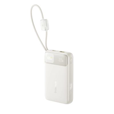 Baseus EnerFill FC11 20000mAh 22.5W Powerbank with Digital Display and Two Built-in Cables - Beige