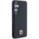 4. DKNY Leather Pattern Metal Logo MagSafe case for Samsung Galaxy S24 - black