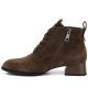 3. Women's leather ankle boots with heels, camel suede, Vinceza FIO27-67036