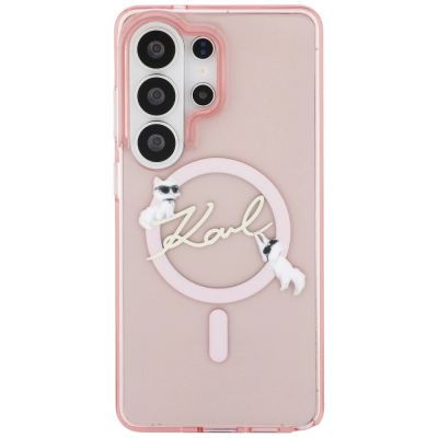 3. Karl Lagerfeld IML KC Script MagSafe Case for Samsung Galaxy S26 Ultra - Pink