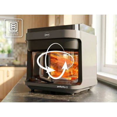 16. ELDOM FAT-FREE FRYER FR500 5.5 L 1200W GLASS CONTAINER, GRID, SILICONE PAD, 8 PROGRAMS, TEMPERATURE CONTROL.