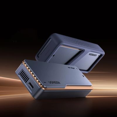 7. Ugreen D703 USB4 40Gb/s M.2 NVMe SSD Enclosure with Active Cooling - Gray