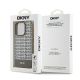 8. DKNY Leather Printed Pattern Metal Logo MagSafe Case for iPhone 15 Pro - Brown
