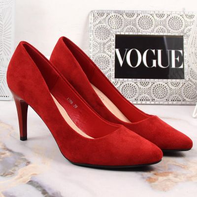14. Sergio Leone W SK379K red suede heels