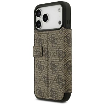 5. Guess Book 4G Metal Logo Case for iPhone 18 Pro Max / 17 Pro Max - Brown