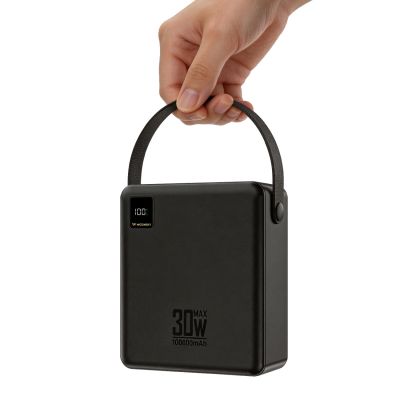 7. Wozinsky W8-B 100000mAh 30W Powerbank 2xUSB-A and 2xUSB-C with Flashlight - Black
