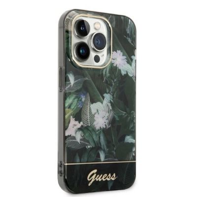 7. Guess Jungle Collection case for iPhone 14 Pro Max - green