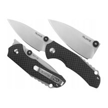 Ruike EDC Everyday Folding Knife, Black Flipper, Steel - P671-CB