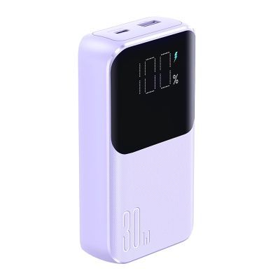 2. Joyroom JR-PBC06 mini power bank with built-in USB-C / Lightning cables 30W 10000mAh - purple