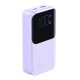 2. Joyroom JR-PBC06 mini power bank with built-in USB-C / Lightning cables 30W 10000mAh - purple