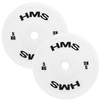 3. TPP05 (2 x 5.0 KG) WHITE OLYMPIC PLATE TECHNICAL PE 2 x 5.0 KG HMS