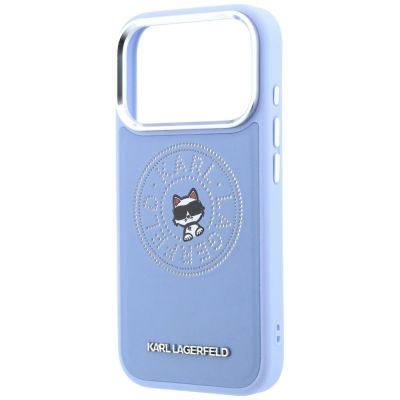 6. Karl Lagerfeld Point & Choupette Sketch MagSafe Case for iPhone 18 Pro Max / 17 Pro Max - Blue