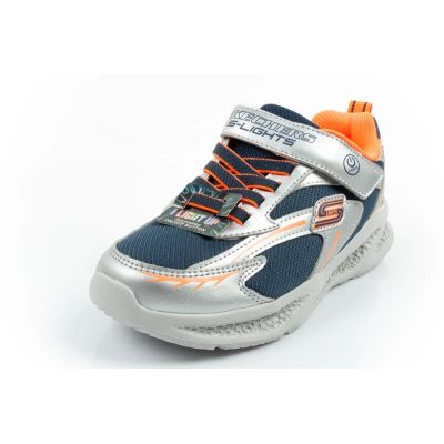 3. Skechers Glow Strider LED Children's Sports Shoes for Boys Silver