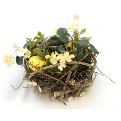 11. DECORATIVE YELLOW CANDLE HOLDER 16CM FOR TEA LIGHT