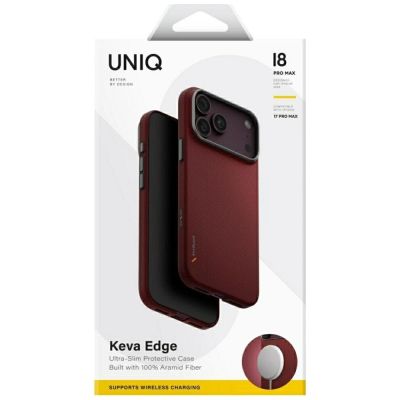 11. Uniq Keva EDGE Magclick Charging Case for iPhone 18 Pro Max / 17 Pro Max - Red
