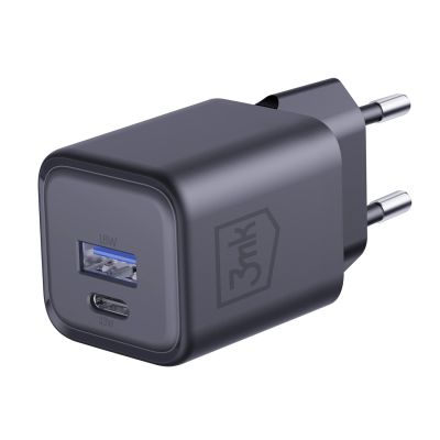 7. 3mk Hyper Charger PD 33W GaN QC4+ PPS AFC FCP SCP 1A1C Wall Charger - Black