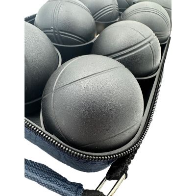 3. 8-PIECE PETANQUE BALLS - BLACK BOULE, ENERO PRO COVER