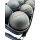 3. 8-PIECE PETANQUE BALLS - BLACK BOULE, ENERO PRO COVER