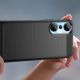 5. Carbon Case case for Infinix Hot 20 flexible silicone carbon cover black