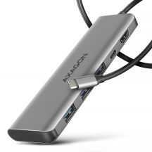 Axagon HMC-5H USB-C 3.2 Gen 1 hub 3x USB-A 4K HDMI PD 100W - Silver Wired USB 3.2 Gen 1 (3.1 Gen 1) Type-C Silver