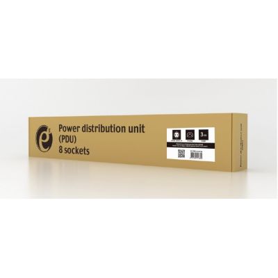 5. GEMBIRD 19" Rack Power Strip PDU EG-PDU-014-C14 1U, 10 A, 8 x SCHUKO, C14 Plug, 3 m Cable
