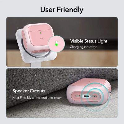 5. ESR Orbit Halolock MagSafe case for AirPods 4 - pink