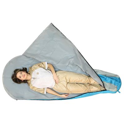 8. TRAVELER SLEEPING BAG 210X80/50CM BLUE GREY ENERO CAMP