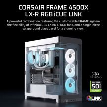 Corsair FRAME 4500X LX-R RGB Tempered Glass Mid-Tower Case, White