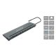 2. CONCEPTRONIC 12-1 USB-C docking station->2xHDMI/3xUSB-A/DP/+ 18cm gr