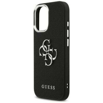 14. Guess Grained Big 4G Classic Logo case for iPhone 17 - black