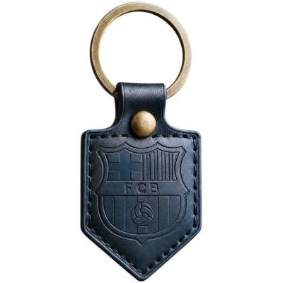 FC Barcelona keychain original licensed leather pennant BLL7061N