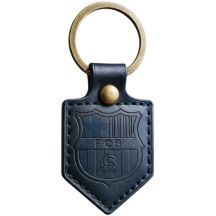 FC Barcelona keychain original licensed leather pennant BLL7061N
