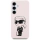 3. Case Karl Lagerfeld Silicone Graffiti Ikonik Printed Logo MagSafe Samsung Galaxy S25 pink