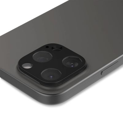 4. Spigen Optik.tR Camera Protector for iPhone 14 Pro / Pro Max / 15 Pro / Pro Max / 16 Pro / Pro Max - Black 2 pcs.