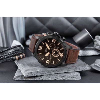 6. FOSSIL Nate JR1487 Men's Watch + BOX