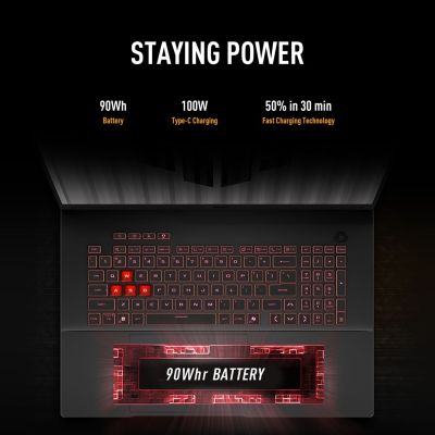 14. ASUS TUF Gaming A18 FA808UM-S9058 Ryzen 7 260 18.0" 2.5K 240Hz IPS-level 500nits AG 16GB DDR5 5600 SSD512 GeForce RTX 5060 8GB WLAN+BT LAN Cam1080p 90WHrs NoOS Jaeger Gray