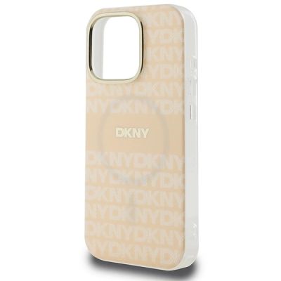 6. DKNY Repeat Texture Pattern & Stripe MagSafe iPhone 16 Pro Case - Pink