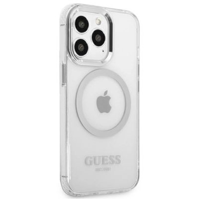 4. Guess Metal Outline MagSafe case for iPhone 13 Pro / iPhone 13 - silver