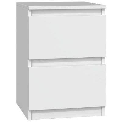 3. M2 MALWA BEDSIDE TABLE 2 DRAWERS WHITE