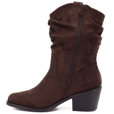 3. Women's ankle boots, ruffled cowboy boots, brown, Vinceza HX27-16536