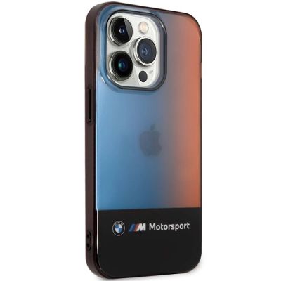 4. BMW Half Tricolor Case for iPhone 14 Pro Max 6.7" - Black