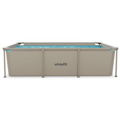 10. VIRTUFIT RECTANGULAR SWIMMING POOL 260 x 180 CM WITH FILTER PUMP BEIGE