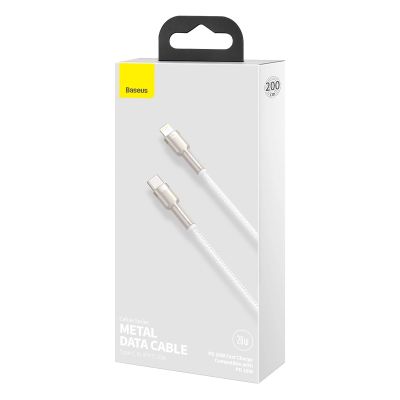 6. Baseus Cafule Series Metal Data USB-C / Lightning 20W PD cable 2 m - white