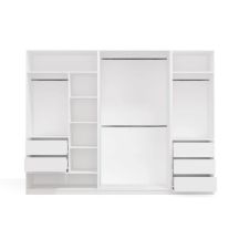 Modular Wardrobe OPENO SET 260/200 WHITE – Drawers, Rails and Shelves, Large, for the Bedroom